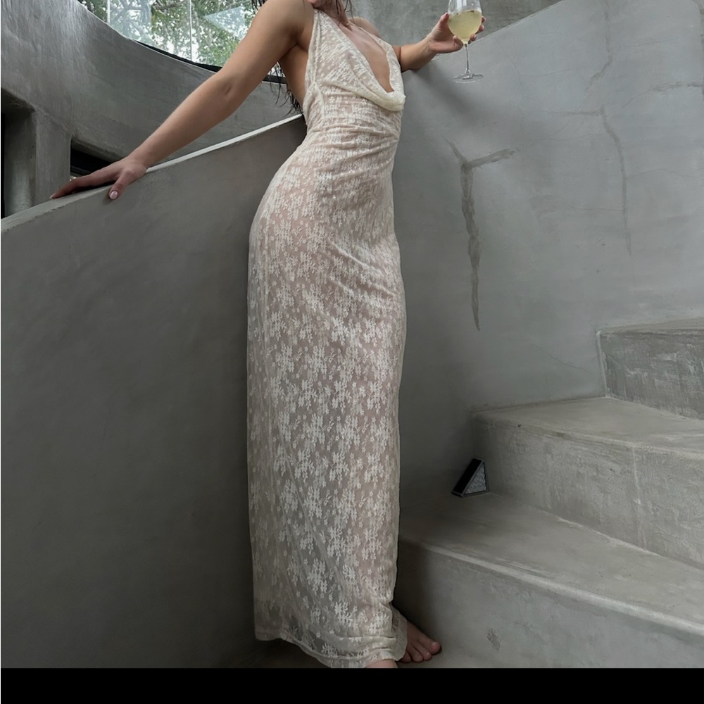 Peppermayo Exclusive - Champagne Coastline Maxi Dress - Ivory